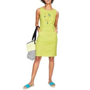 Tamara Stretch Cotton Sleeveless Dress Boden yellow size 2p